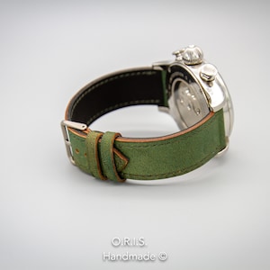 Shell Cordovan Watch Strap - Reverse Horween Shell Cordovan Leather Watch Band 18MM / 19MM / 20MM / 22MM / 24MM for Panerai Tissot Breitling
