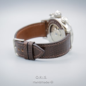 Lizard Leather Watch Band - Dark Brown 18MM / 19MM / 20MM / 22MM / 24MM Leather Watch Strap for Panerai Rolex Breitling