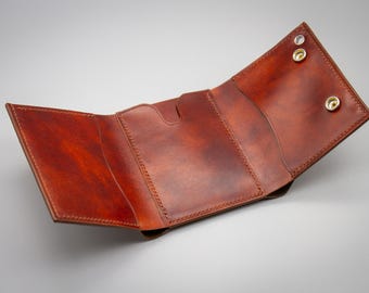 Luxus Trifold Brieftasche für Herren - Italienisches Kalbsleder Museum