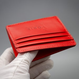 Leather Card Holder, Red Cardholder Wallet, Credit Card Holders, Designer Card Holder Wallet, Card Wallets, CC Card Holder, Womens Wallets
