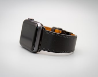 Correa de cuero Barenia para Apple Watch: Correa para iWatch cosida a mano