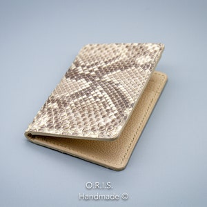 Cartera de cuero fino, Tarjetero, Uso diario, Cartera EDC, Cartera de serpiente, Cartera de mujer, Regalo para novia y novio