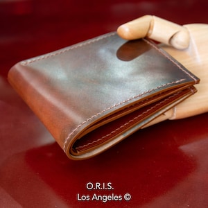 Cartera para hombres, cartera personalizada, cartera personalizada, cartera Horween Shell cordobés, cartera grabada - hecho a mano en EE. UU.