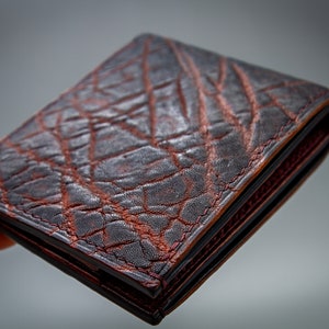 Carteira de couro de luxo, carteira de couro masculina, carteira de couro personalizada, carteira bifold masculina, carteira em relevo, presente de aniversário para marido