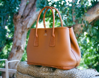 Togo Leather Handbag, Luxury Handbag, Leather Totebag, Designer Handbag, Luxury Purse, Womens Desiger Bag, Designer Tote bag