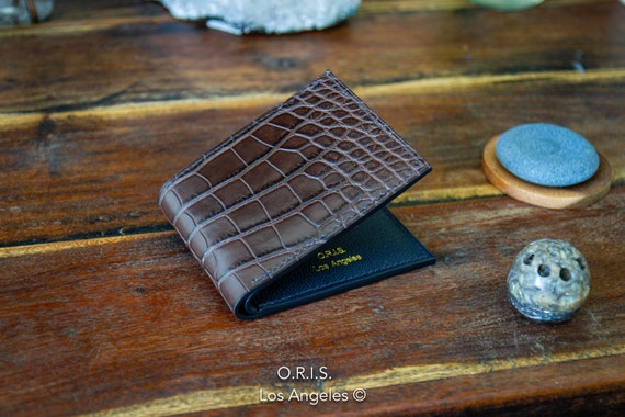 Handmade Custom Mens Leather Wallet, EPI Leather Minimalist Wallet for Men, Mens Bifold Leather Wallet