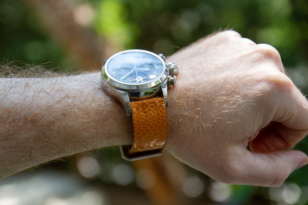 Cognac leather watch strap best sale