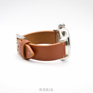 Leather Watch Strap - Amber Horween Minimal Stitching Watch Band 18MM 20MM 21MM 22MM 24MM Seiko Citizen Tissot Casio Timex Garmin