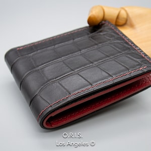Cartera de cuero de lujo, cartera para hombre, cartera bifold, cartera personalizada, cartera hecha a mano, regalo personalizado para marido, novio