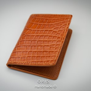 Cartera minimalista, funda de tarjeta de cuero, cartera de cuero fino, cartera de tarjeta de crédito, titular de tarjeta de cuero, cartera EDC para hombres, mujeres
