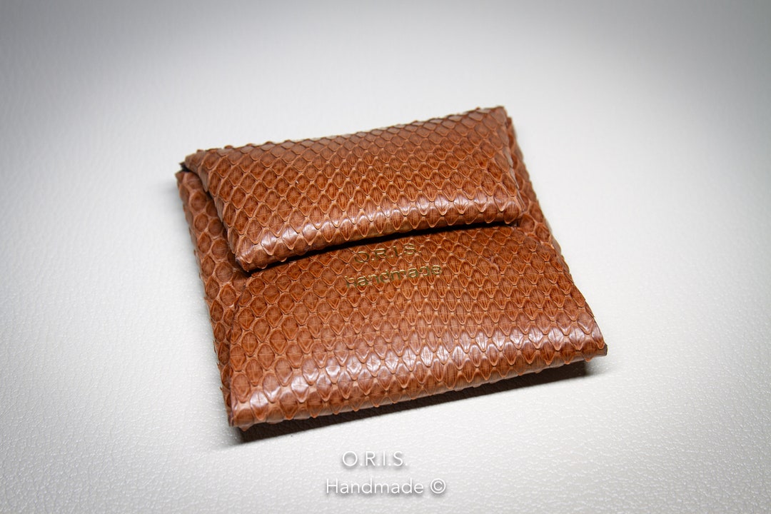 Python Leather Coin Purse: Handmade Small Change Pouch - Etsy
