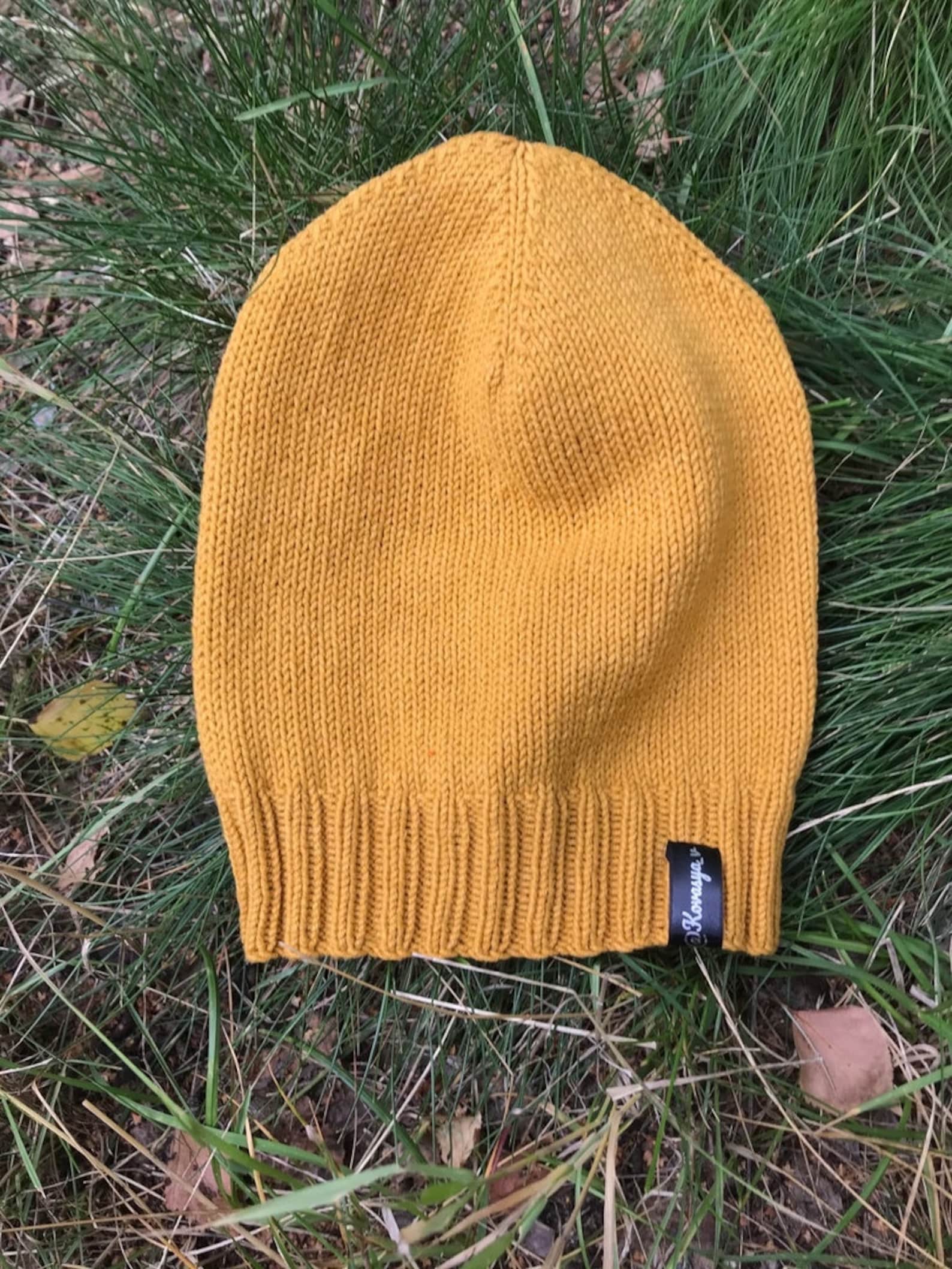 Mustard color Handmade Yellow hat Hat Knitted Hat Children Hat | Etsy