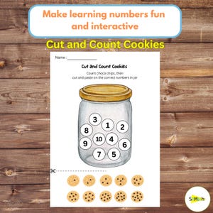 Cut and Count Cookies & Donuts: Early Math Printable (Instant Download)