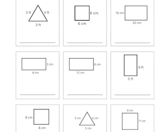Arbeitsblätter zu Fläche und Umfang 3.4.9 | Geometrie PDF | Mathe-Übungsrechtecke Quadrate | Mathe-Aktivitäten für die Hausschule
