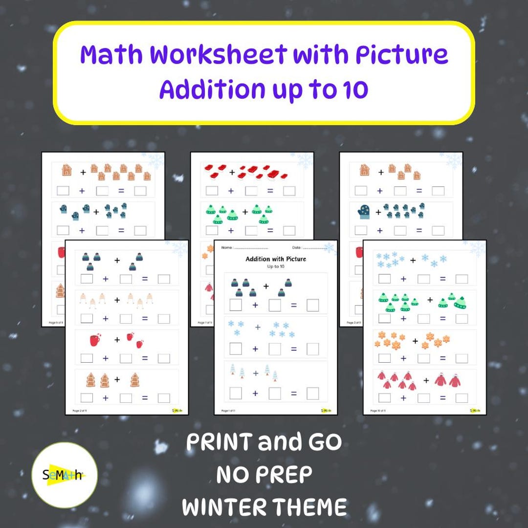 Printable Addition Worksheets, Single and Double Digit Addition ...