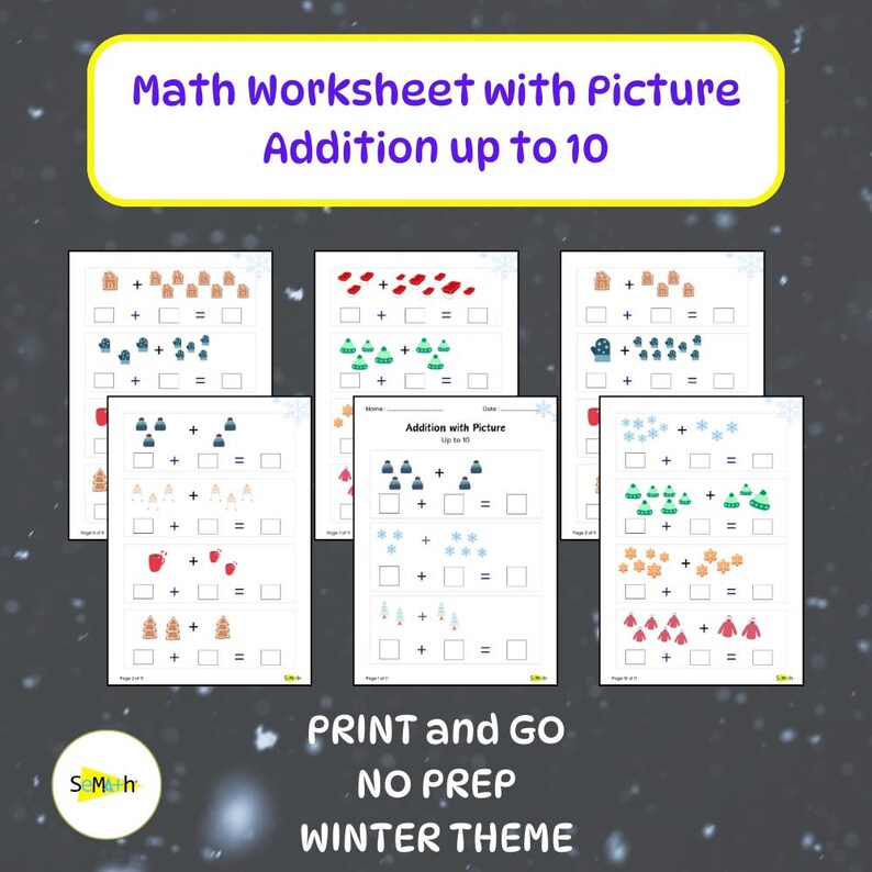 Printable Addition Worksheets, Single and Double Digit Addition ...