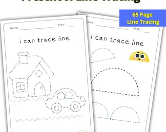Fichas de trabajo para preescolar: actividades de trazo, formas y letras (65 páginas, descarga en PDF)