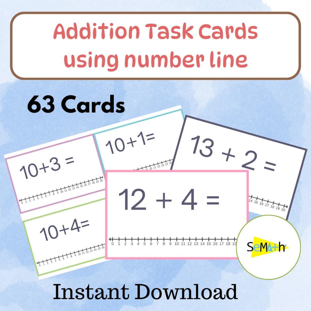 Printable Addition Flash Cards Teens up to 20, Counting Number ...