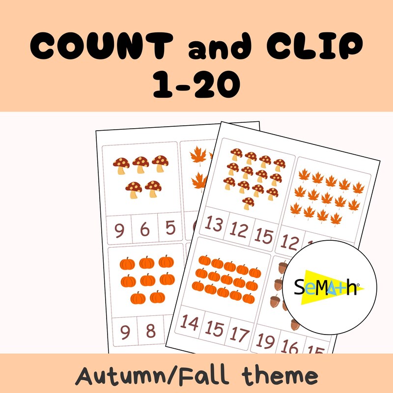 Count and Clip Cards - Etsy