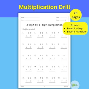 2-Digit Multiplication Worksheets: Math Drills for Grades 2-4 (PDF)
