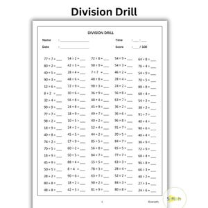 Math Worksheets,
Times Tables,
Math Drills,
Grade 3 Maths,
Grade 2 Maths,
Division,
Printable Worksheets,
Multiplication,
Division Math Facts,
Division for Kids,
Printable Division,
Math for 3rd Graders,
Math Drill Worksheet, 15 Printable Division Worksheets - Division Drills with Answer Page, Printable Math Worksheets, Third Grade Maths, Grade 3 Maths, division drill worksheets, homeschool math practice, division facts, printable learning resources, division practice sheets