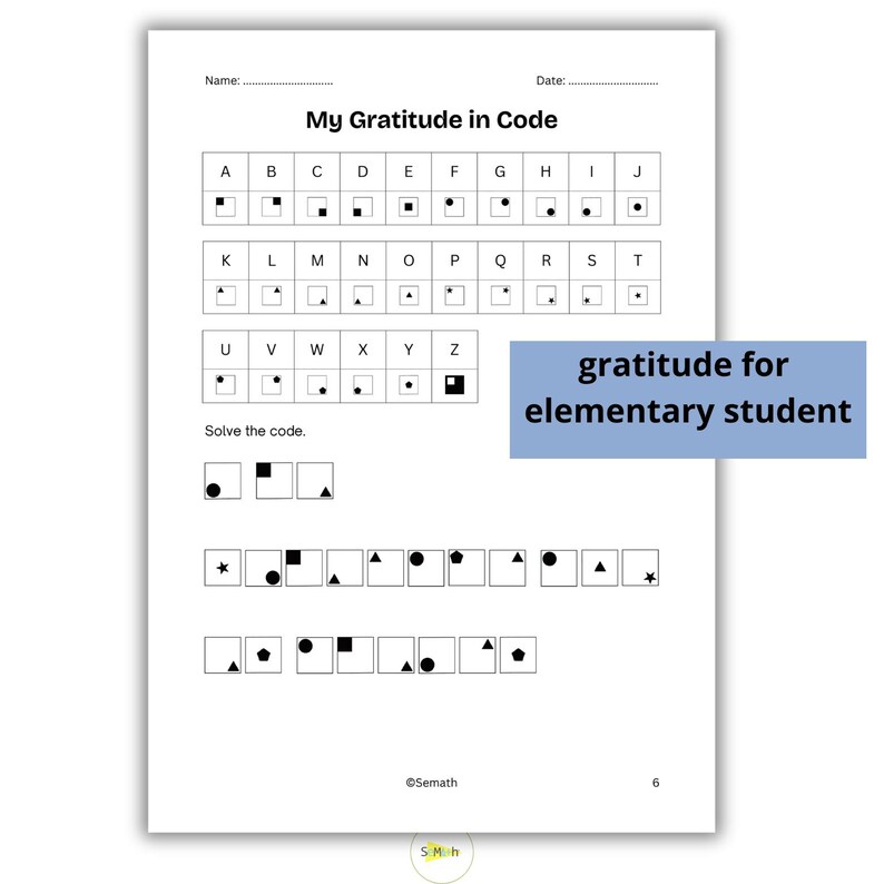 Gratitude Code Worksheet | Secret Code Activity for Kids, Classroom Printable, Thanksgiving
gratitude challenge, gratitude list, sunday school game, printable game, family game, holiday game, icebreaker game, party games, office games, therapy tools, geometry worksheets, shape worksheets, maths worksheets, area and perimeter, printable math, 4th grade math, 5th grade math, homeschool print, classroom activity, math activities, geometry for kids, perimeter worksheet, area worksheet, math