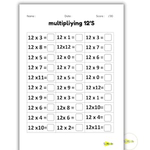 Printable Multiplication & Division Worksheets: Grade 3-4 Math Drills ...