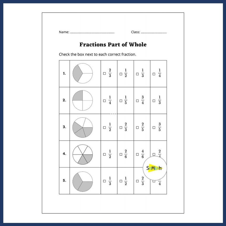 Fractions Part of a Whole Worksheets | 3rd Grade Math Worksheet ...