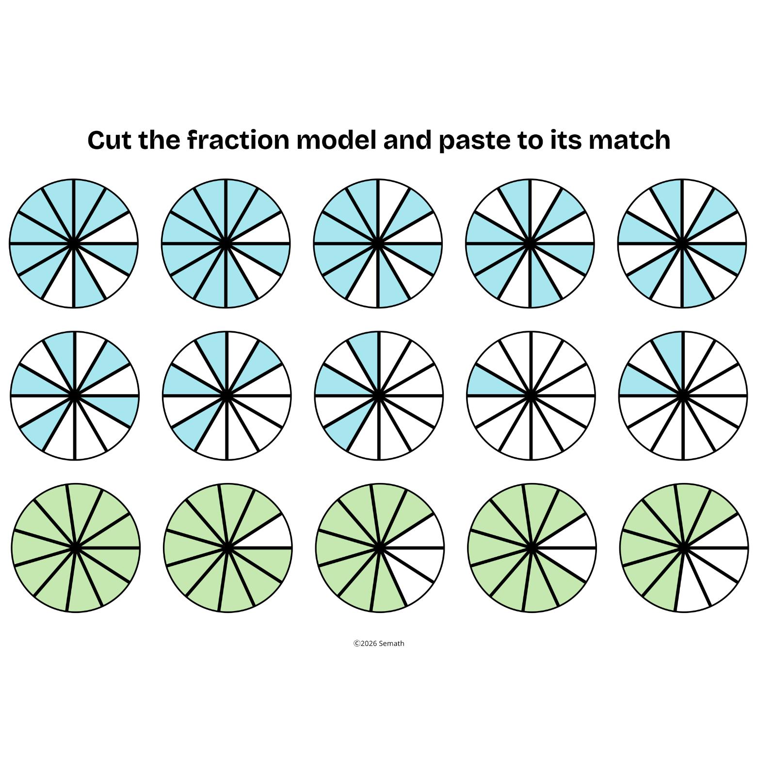 3rd Grade Fractions Cut and Paste Activity | Identifying & Naming ...