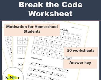 Geometry Code Breaker Worksheets: Homeschool Math Activity (Instant Download)