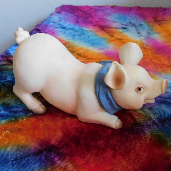 Antique Bisque Victorian Pig Nodder Figurine