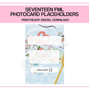 SEVENTEEN FML-Inspired Photocard Placeholders