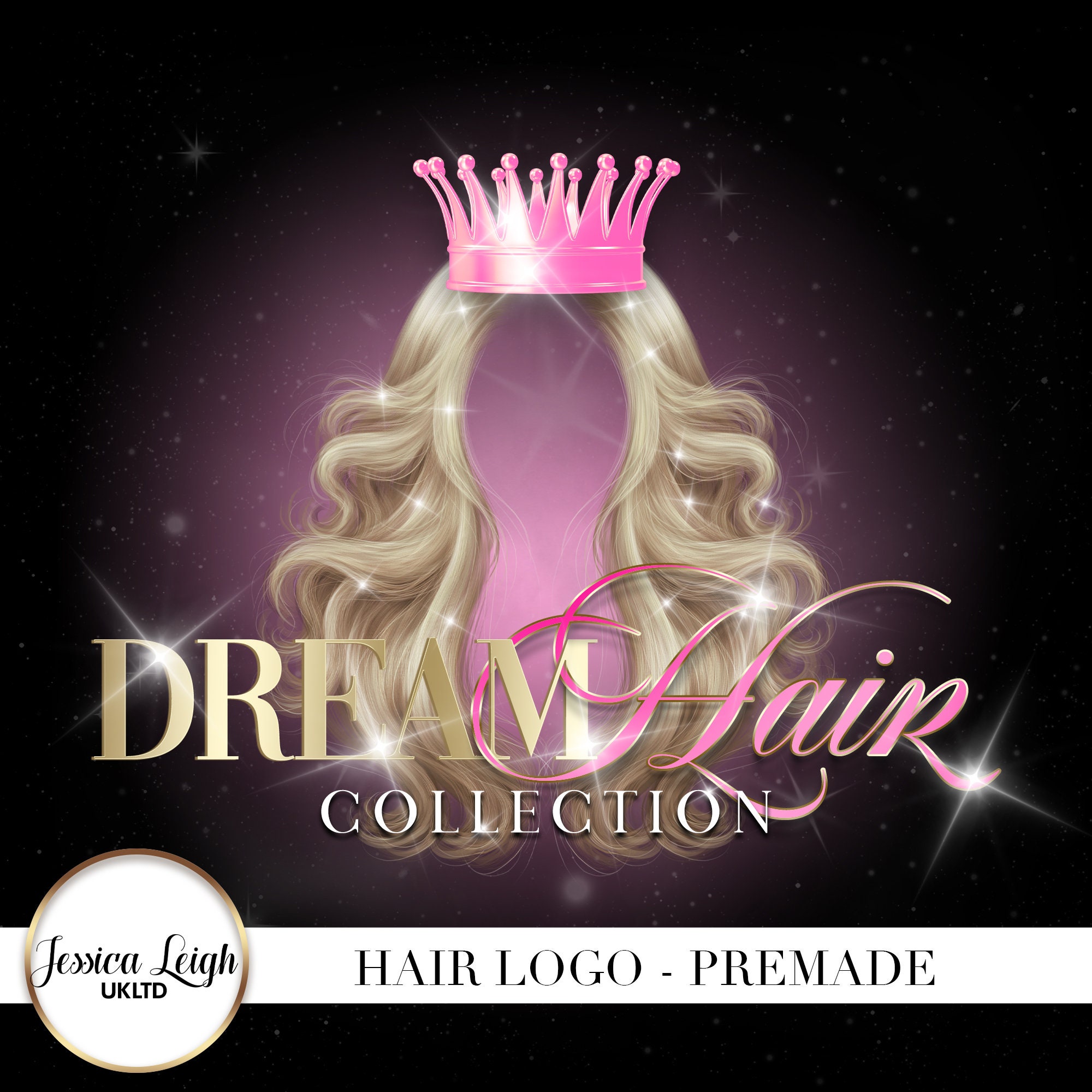 Hair logo lash logo premade logo Hair Extension Logo Etsy