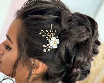 Haarnadeln, Braut Bobby Pins, silber, gold, perlen, strass, blume, hochzeit, braut blüte Bobby Pins, handarbeit hochwertig schlicht