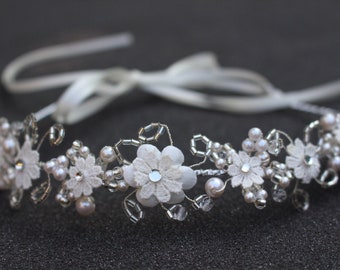 Accessoires de cheveux de mariée, bandeau, bijoux de mariée, perles, strass, postiche, coiffure, accessoires, mariage, mariage, fil de cheveux, argent, or