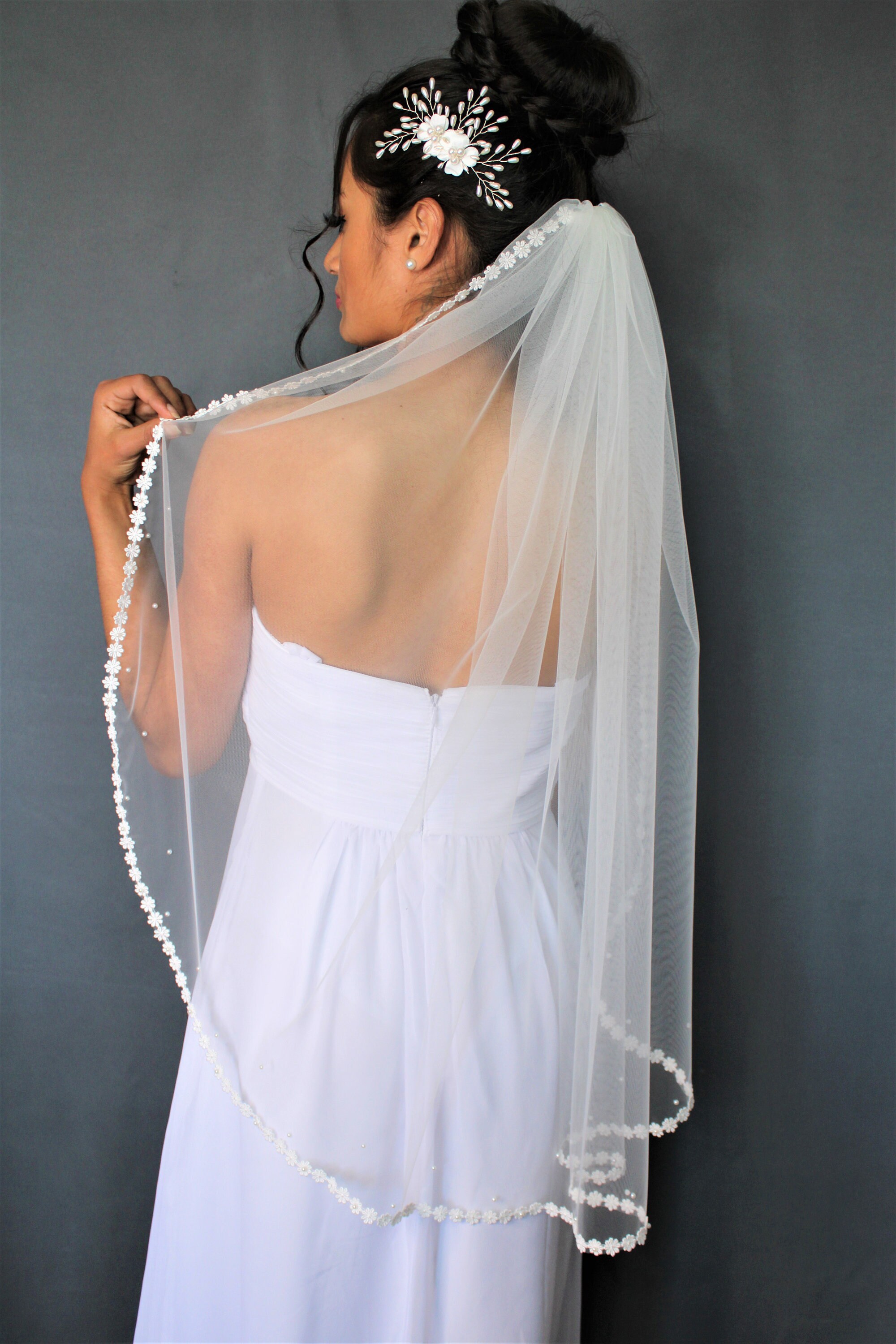 Braut Hochzeit Strass Haarkamm – Mit Faux Perlen & Schmetterling-Motiv – Eleganter Haarschmuck
