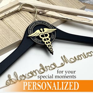 White Coat Hanger, Gift for New Doctor, Christmas Gift for Med Student, 1st White Coat Gift, Medical Student Gift, First White Coat Hanger
