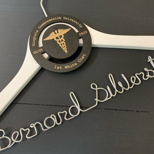 1st White Coat Hanger Dental School White Coat Ceremony Gift Etsy