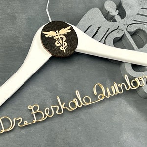 Gift for Veterinarian, Medical Gifts, Vet Graduation Gift, White Coat Hanger, DVM Graduation, Veterinarian Gift, Unique Gift for Doctor