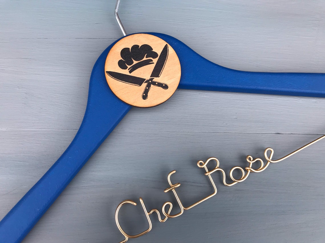 Chef Gift Culinary Gifts Personalized Chef Coat Hanger Etsy