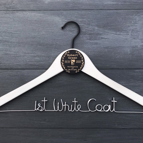 1st White Coat Hanger Dental School White Coat Ceremony Gift Etsy