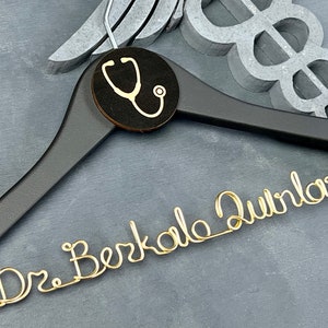 Personalized Doctor Coat Hanger: Medical Student Gift, White Coat Ceremony