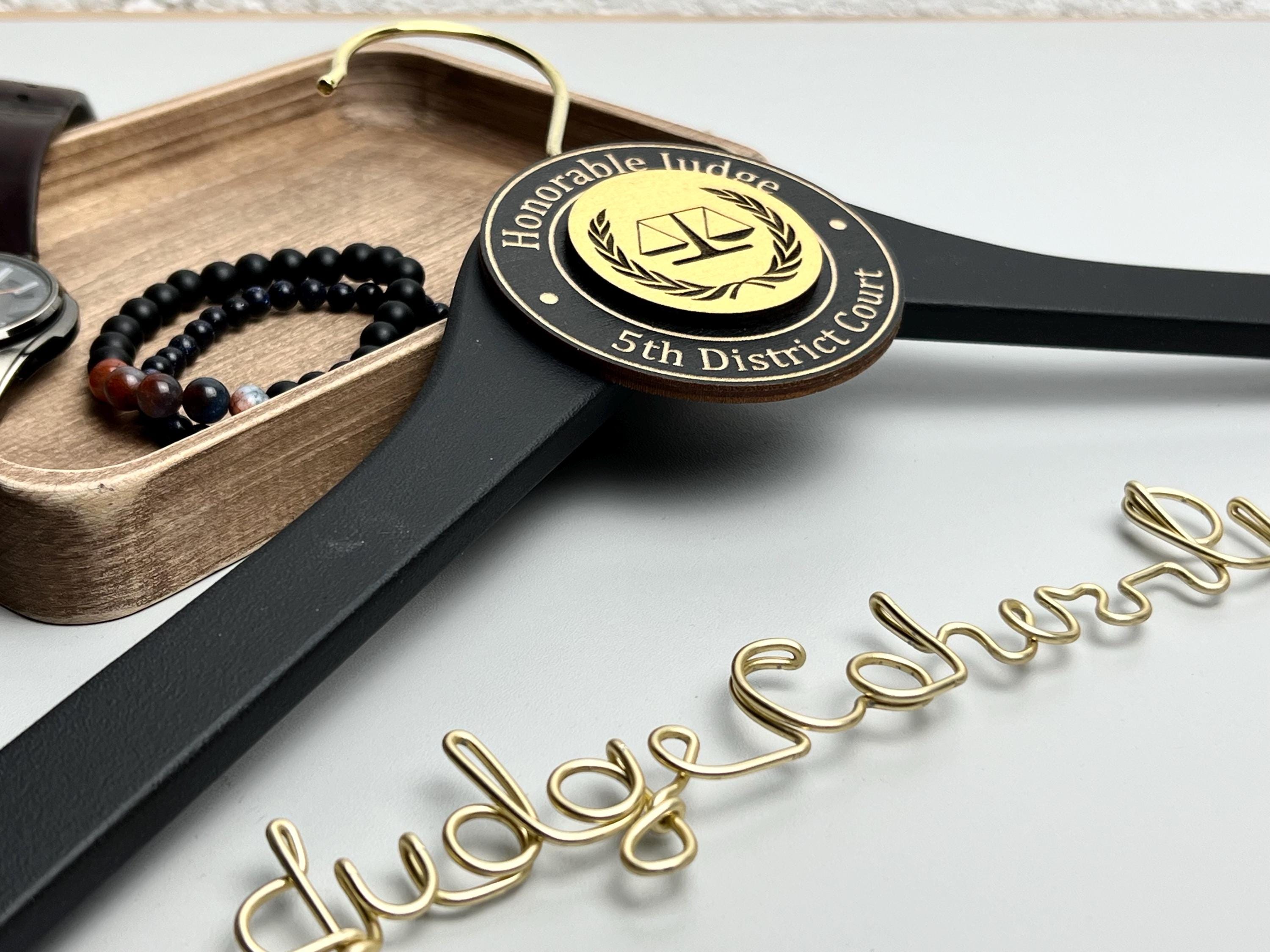 Judge Wrapper Personalized Judge Hanger: Personalized Gift for New Judge, Investiture ...