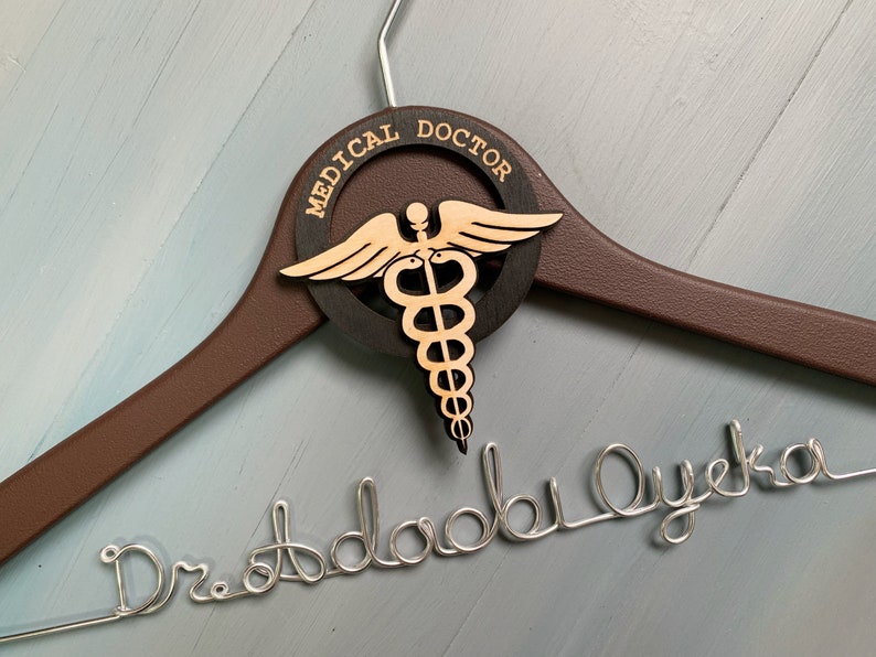 Doctor Coat Hanger Caduceus Decal Hanger Medical Gifts for Etsy