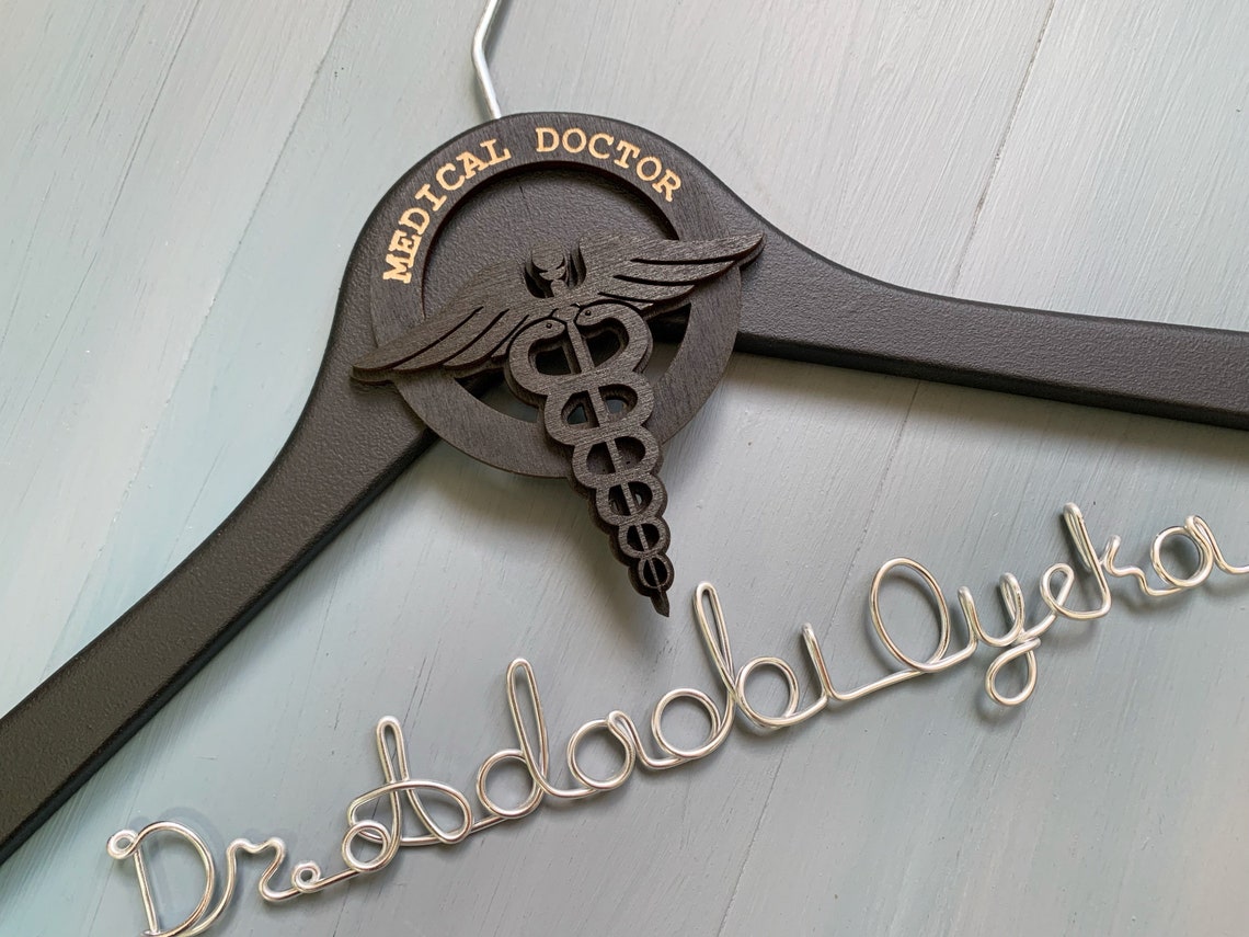 White Coat Hanger Medical Student Gift Gift for New Doctor Etsy