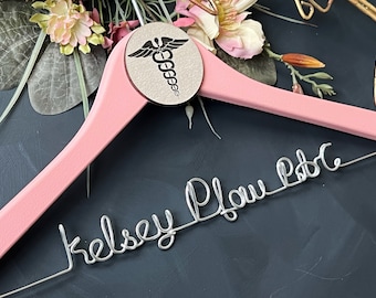 Personalized White Coat Hanger, Physician Assistant Gift, Graduation Gift