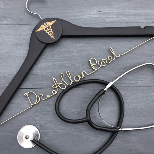 White Coat Hanger Gift for New Doctor Medical Student Gift Etsy