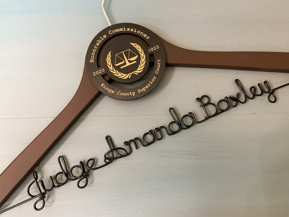 Personalized Hanger for Judge Gift for Judge Custom Hanger Etsy