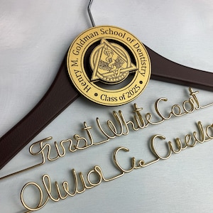 Cadeau voor nieuwe tandarts, eerste witte jas, 1e witte kleerhanger, tandartsschool, cadeau witte jasceremonie, witte kleerhanger, cadeau voor tandarts