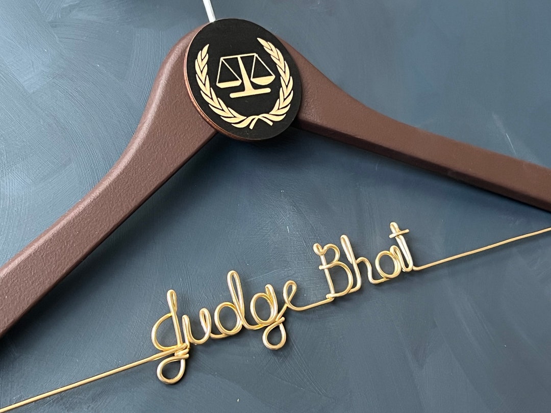 Personalized Judge Hanger: Retirement Gift for Lawyers - Etsy
